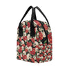 Skull Red Rose Insulated Lunch Bag