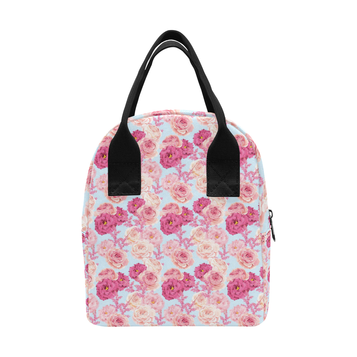 Lisianthus Pattern Print Design LT05 Insulated Lunch Bag