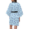 Swallow Bird Pattern Print Design 06 Women's Short Kimono