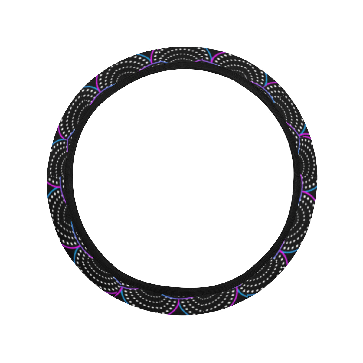 Mermaid Pattern Print Design 09 Steering Wheel Cover with Elastic Edge