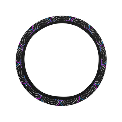 Mermaid Pattern Print Design 09 Steering Wheel Cover with Elastic Edge
