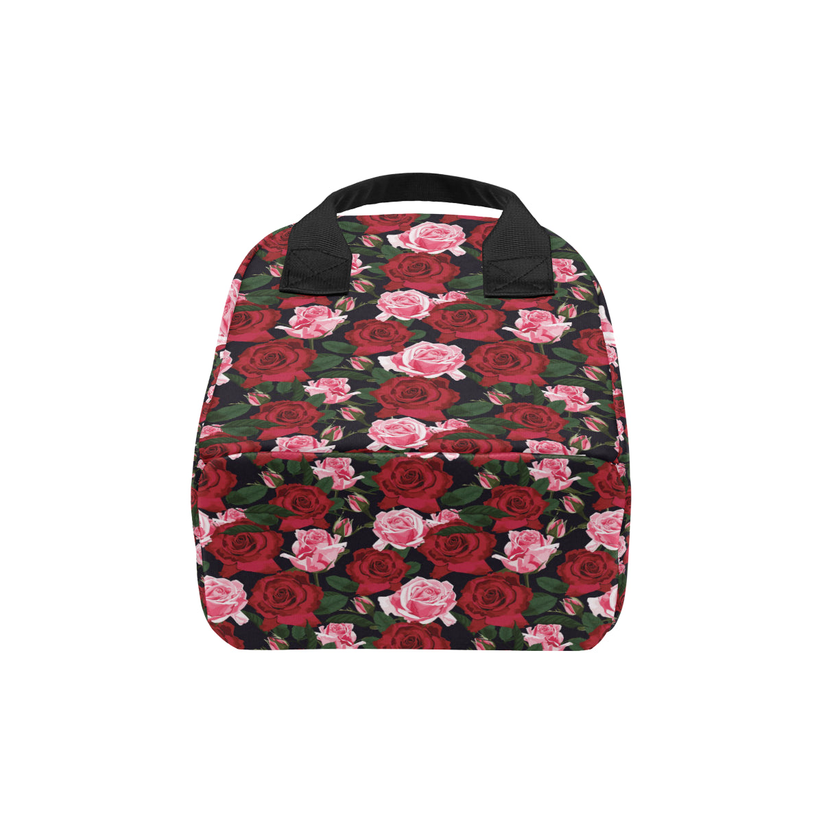 Rose Red Pink Pattern Print Design RO01 Insulated Lunch Bag