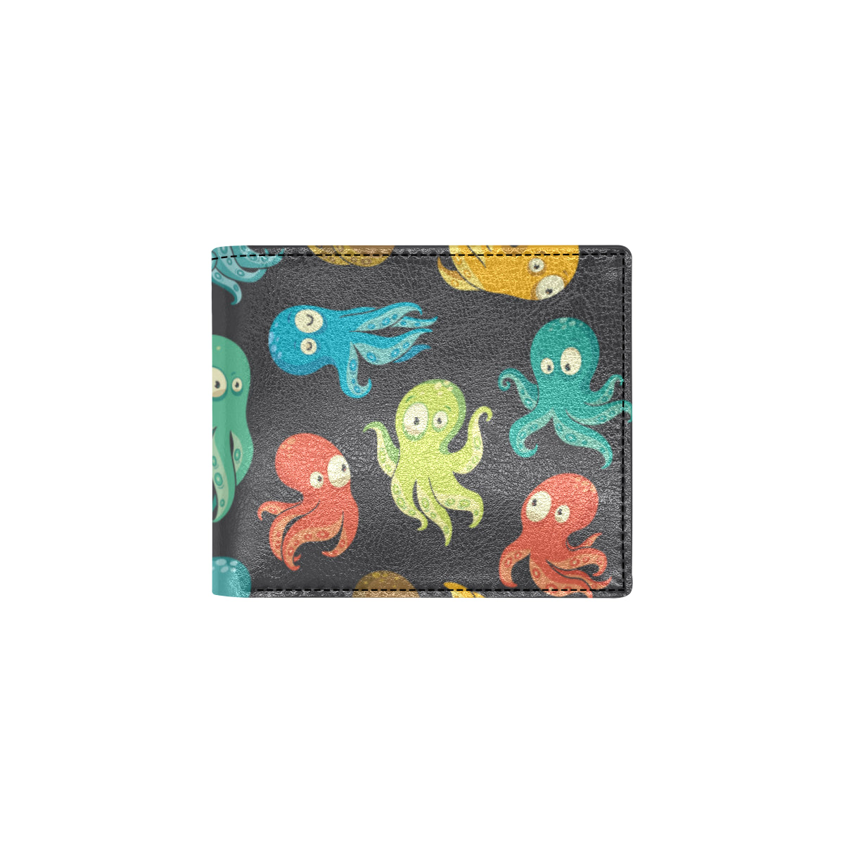 Octopus Pattern Print Design A01 Men's ID Card Wallet