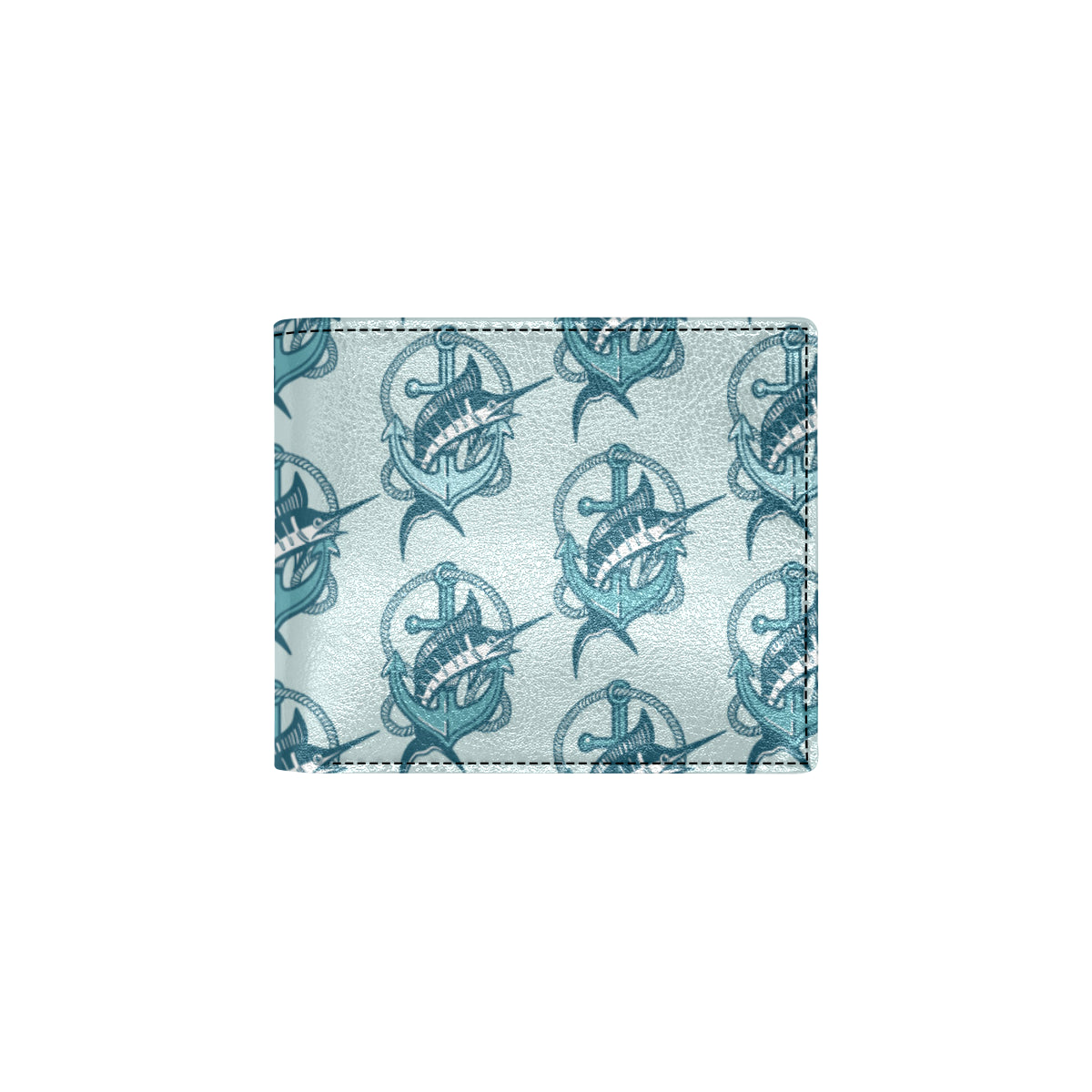 Swordfish Pattern Print Design 03 Men's ID Card Wallet