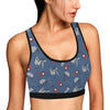 Equestrian Equipment Background Sports Bra