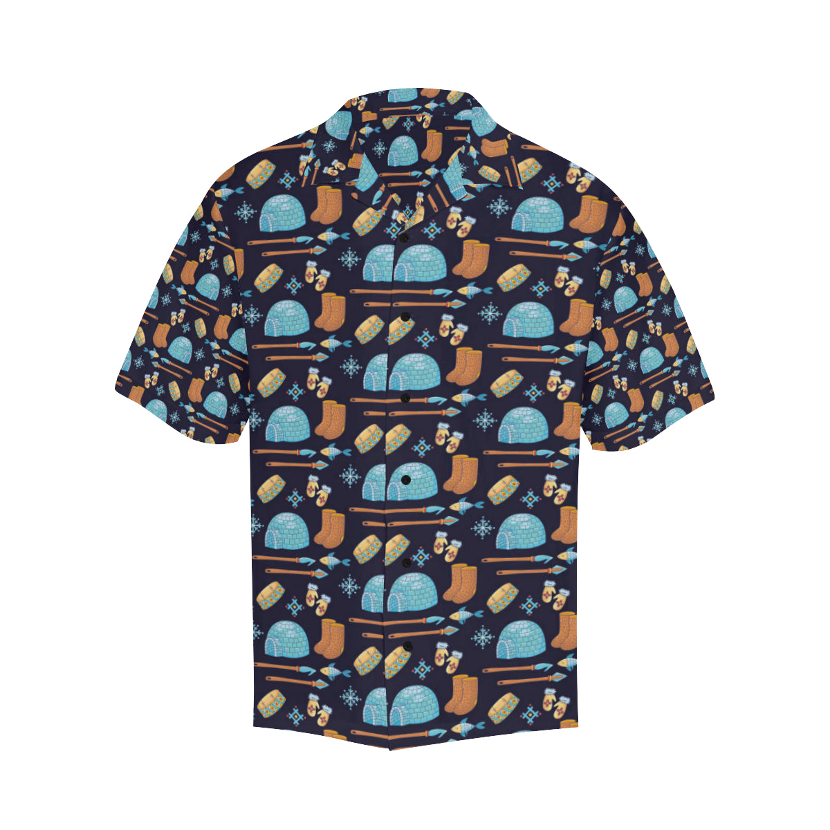Eskimo Pattern Print Design 02 Men's Hawaiian Shirt