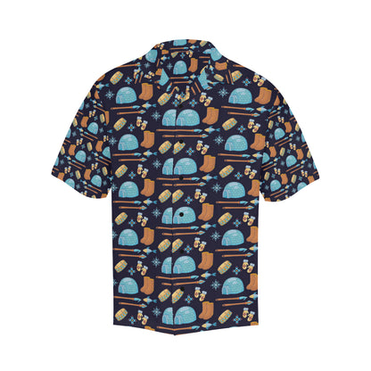 Eskimo Pattern Print Design 02 Men's Hawaiian Shirt