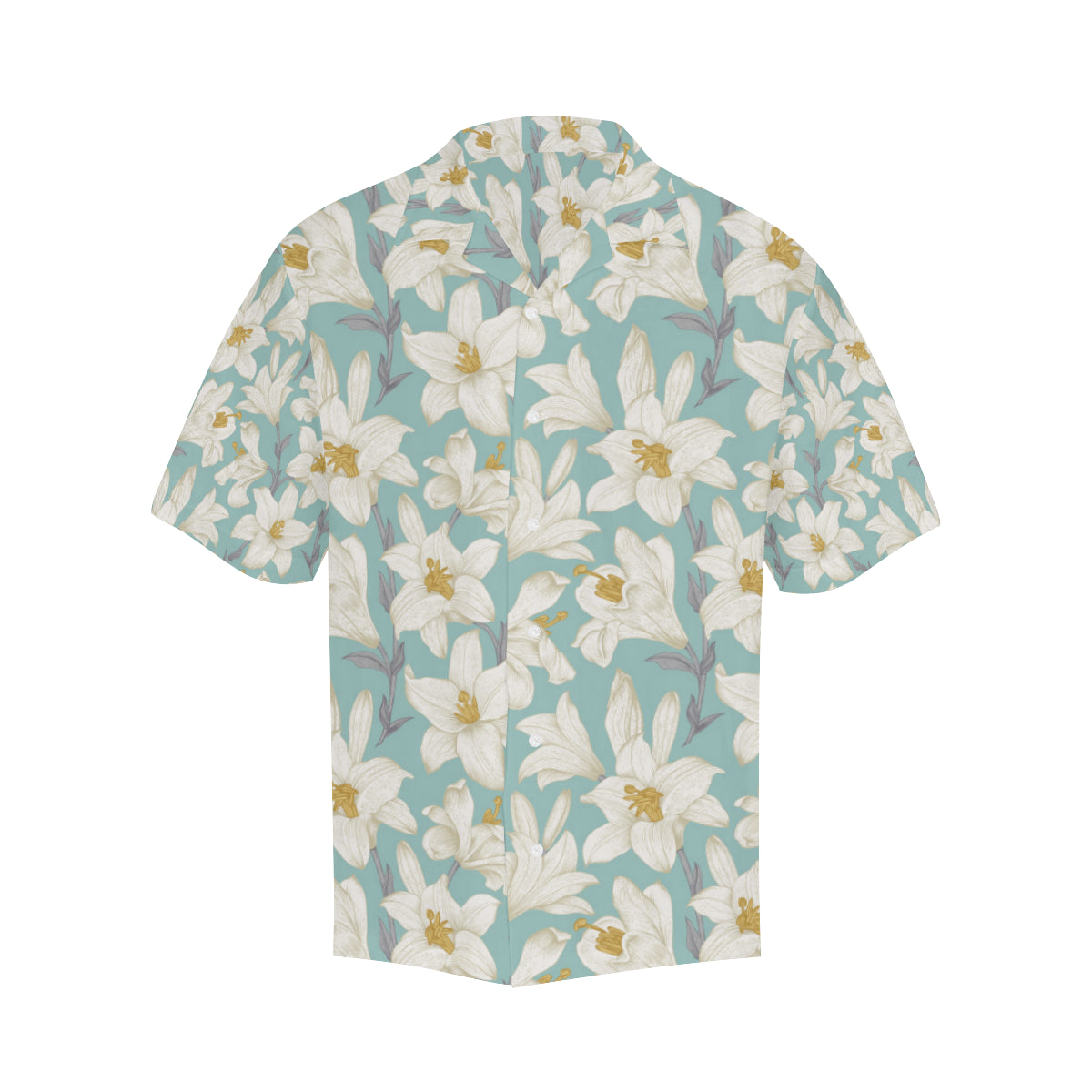 Lily Pattern Print Design 02 Men's Hawaiian Shirt
