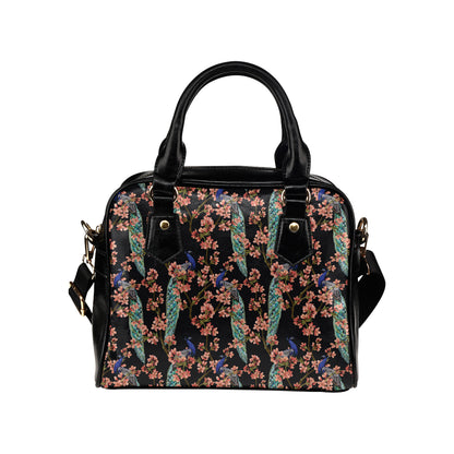 Peacock Pattern Print Design A01 Shoulder Handbag