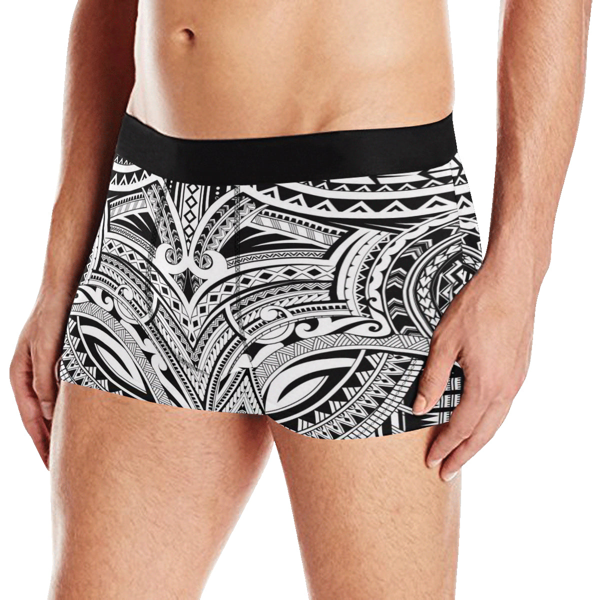 Maori Pattern Print Design 06 Men's Boxer Briefs