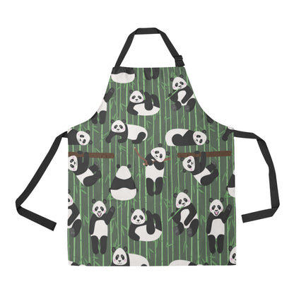 Panda Pattern Print Design A04 Apron with Pocket