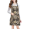 Brown Hibiscus Tropical Apron with Pocket