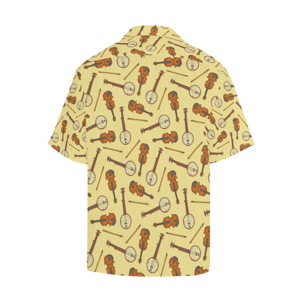 Banjo Violin Pattern Print Design 01 Men's Hawaiian Shirt