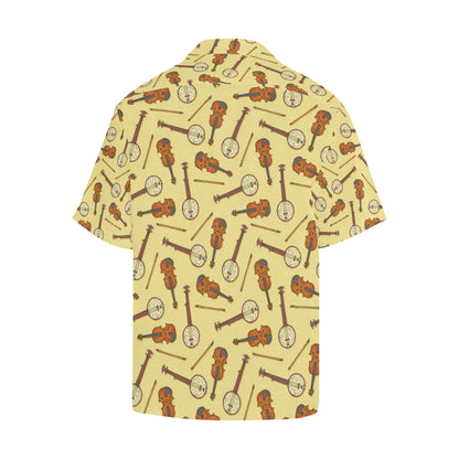 Banjo Violin Pattern Print Design 01 Men's Hawaiian Shirt