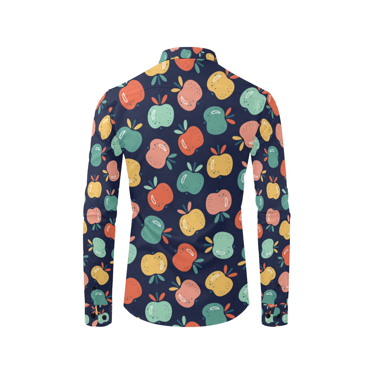 Apple Pattern Print Design AP09 Men's Long Sleeve Shirt