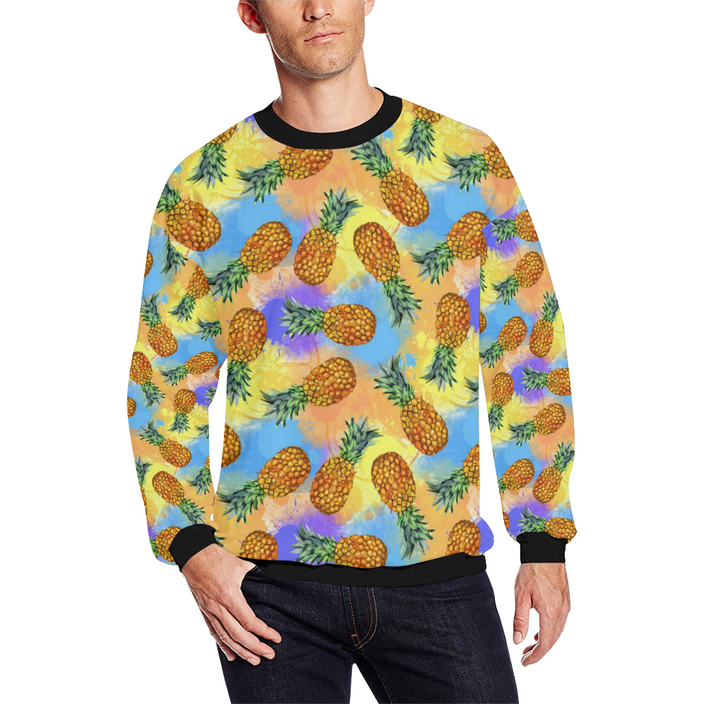 Pineapple Pattern Print Design PP09 Men Long Sleeve Sweatshirt