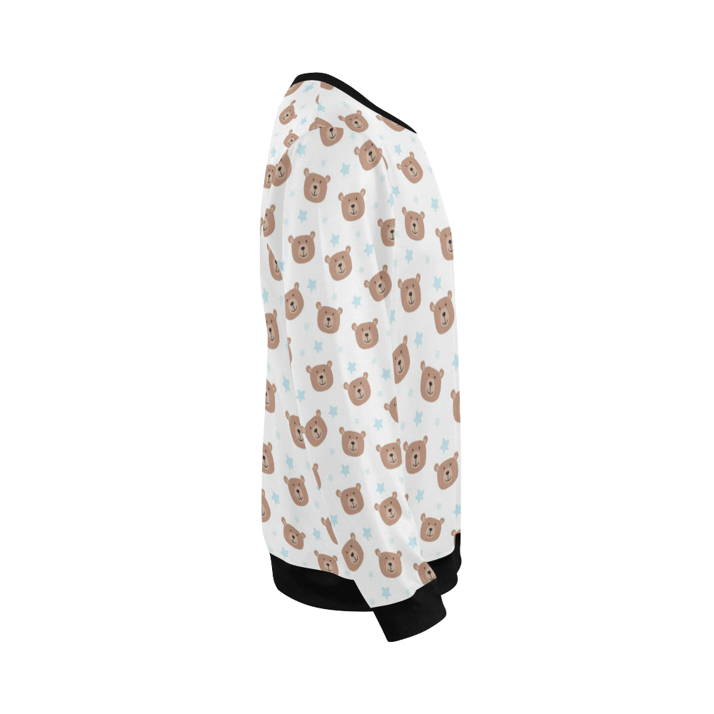 Bear Pattern Print Design BE02 Men Long Sleeve Sweatshirt