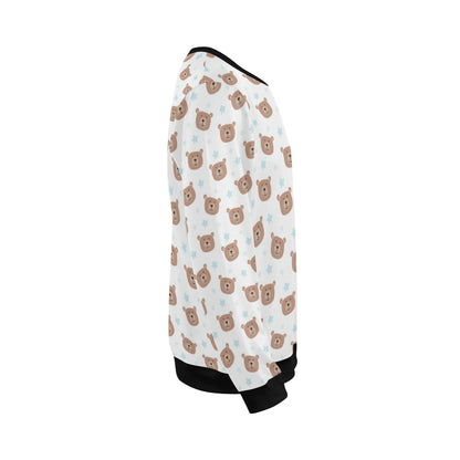 Bear Pattern Print Design BE02 Men Long Sleeve Sweatshirt