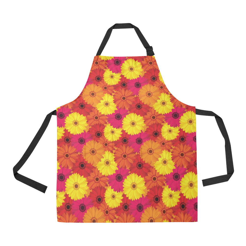Gerberas Pattern Print Design GB05 Apron with Pocket