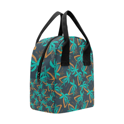 Palm Tree Pattern Print Design PT01 Insulated Lunch Bag