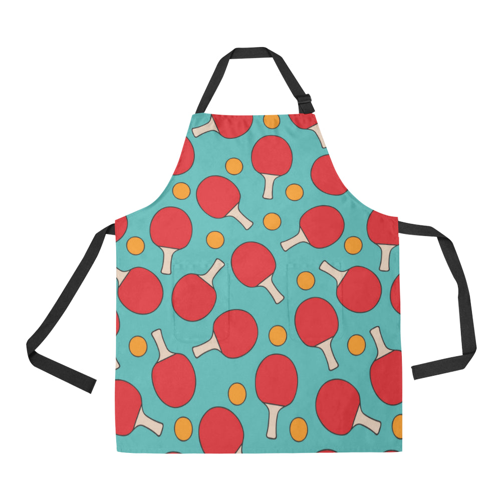 Ping Pong Pattern Print Design A01 Apron with Pocket