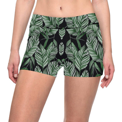 Palm Leaves Pattern Print Design PL09 Yoga Shorts