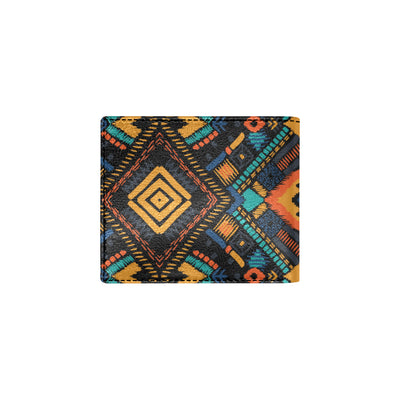 Kente Pattern Print Design 04 Men's ID Card Wallet