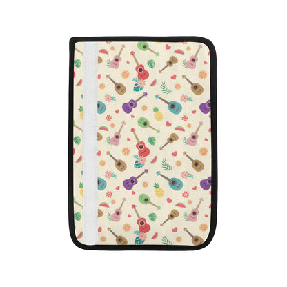 Ukulele Pattern Print Design 01 Car Seat Belt Cover