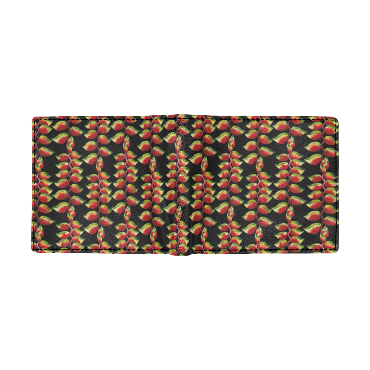 Heliconia Pattern Print Design HL05 Men's ID Card Wallet