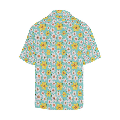 Daffodils Pattern Print Design 02 Men's Hawaiian Shirt