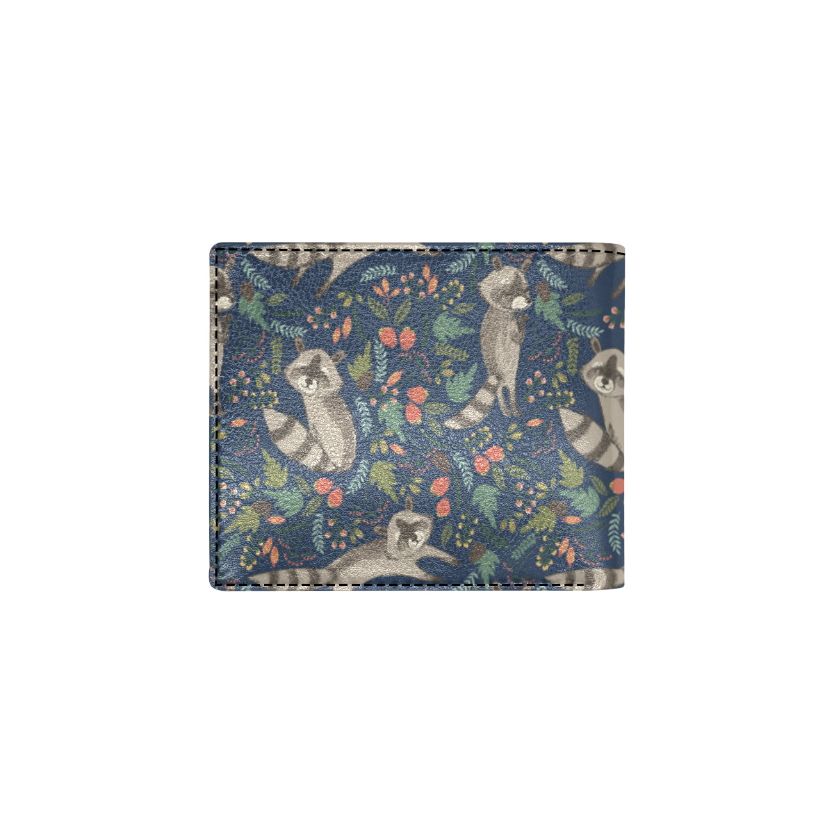 Raccoon Pattern Print Design A02 Men's ID Card Wallet