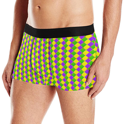 Mardi Gras Pattern Print Design 01 Men's Boxer Briefs