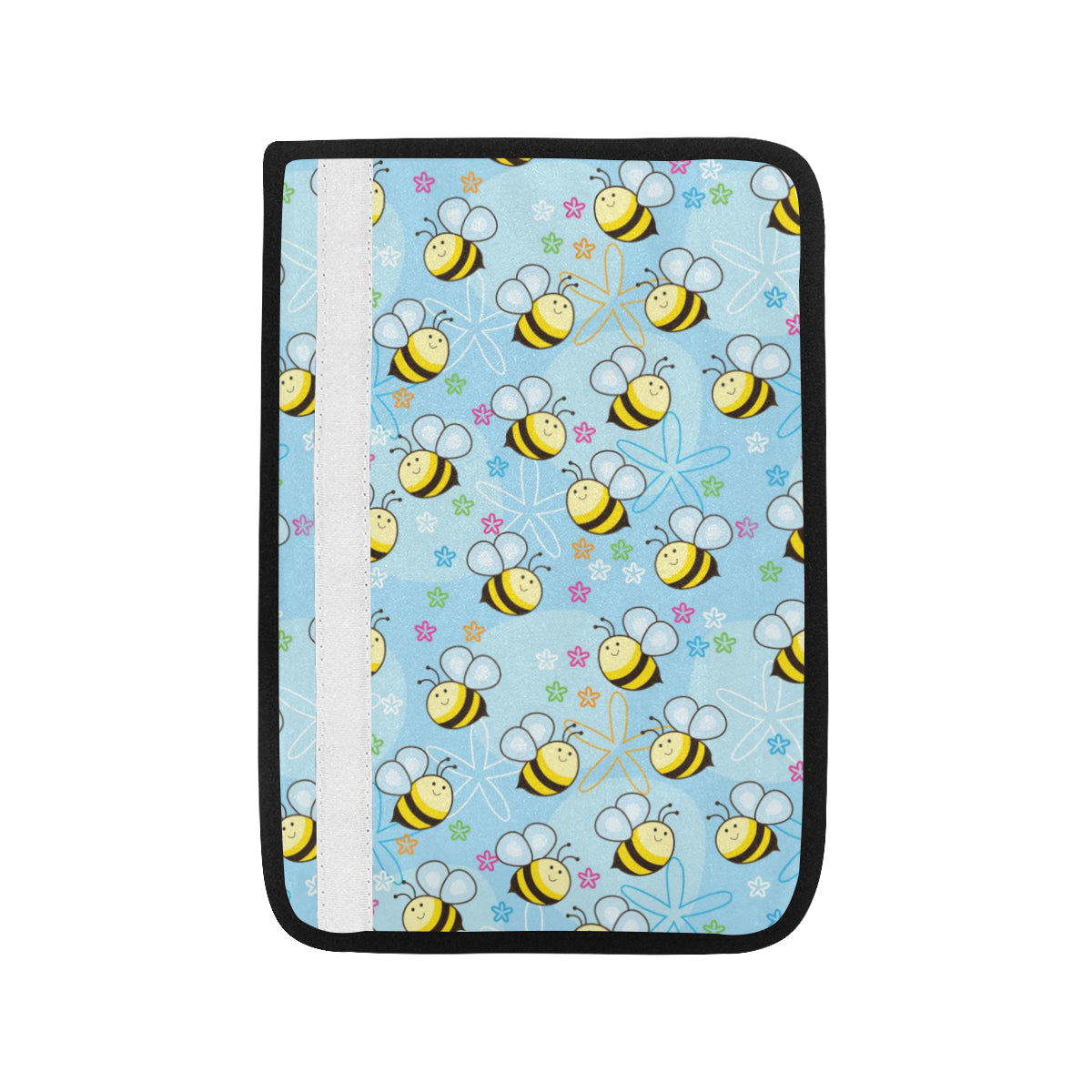Bee Pattern Print Design BEE03 Car Seat Belt Cover