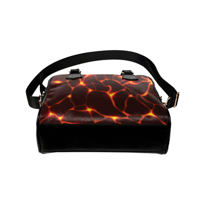 Lava Pattern Print Design 02 Shoulder Handbag