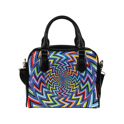 Optical illusion Pattern Print Design A02 Shoulder Handbag