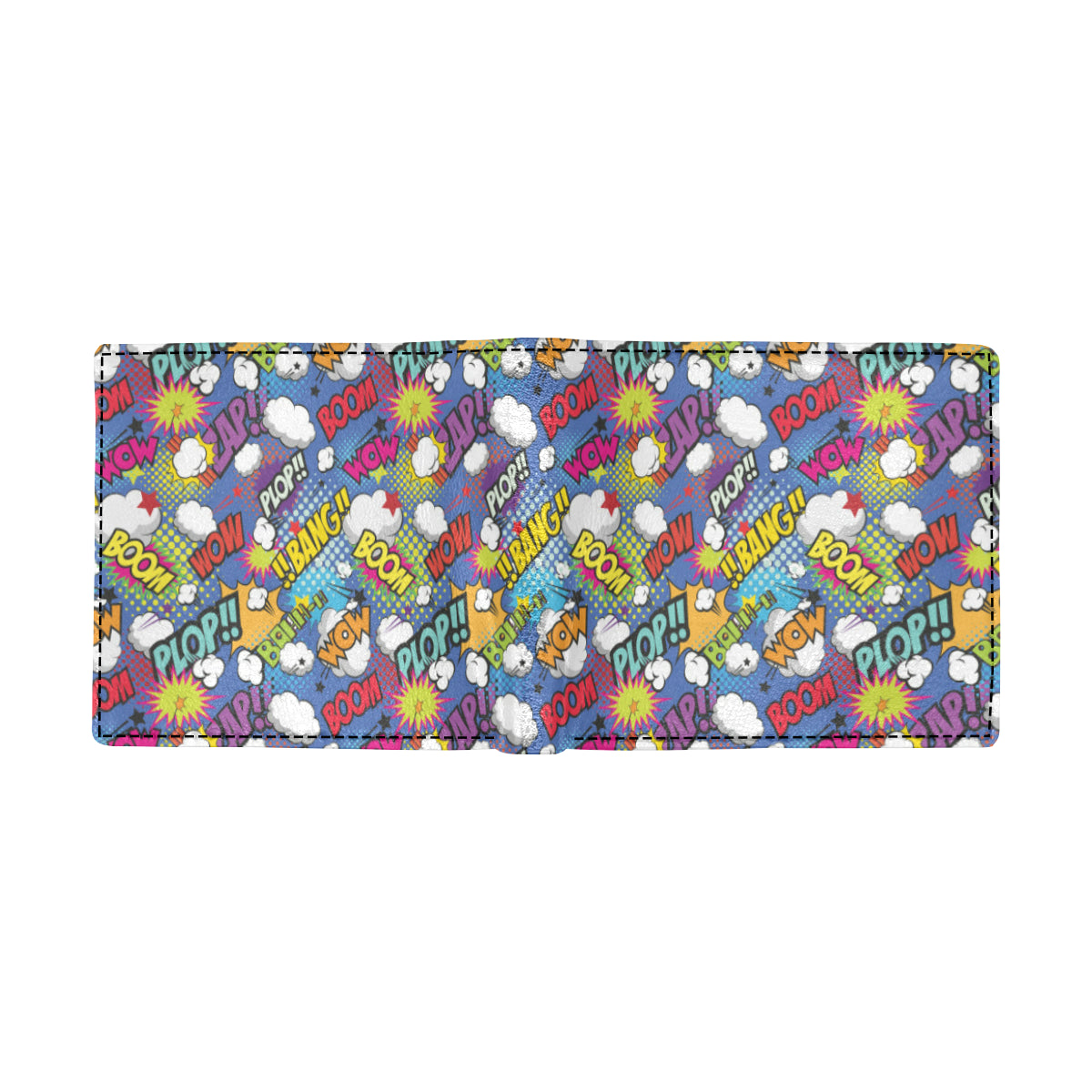 Comic Book Pattern Print Design 02 Men's ID Card Wallet
