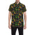 Butterfly Neon Color Print Pattern Men's Short Sleeve Button Up Shirt