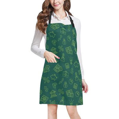 Accounting Financial Pattern Print Design 02 Apron with Pocket