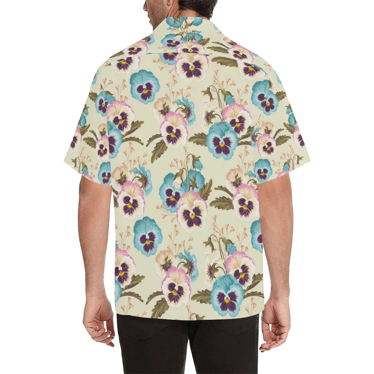 Pansy Pattern Print Design A02 Men's Hawaiian Shirt