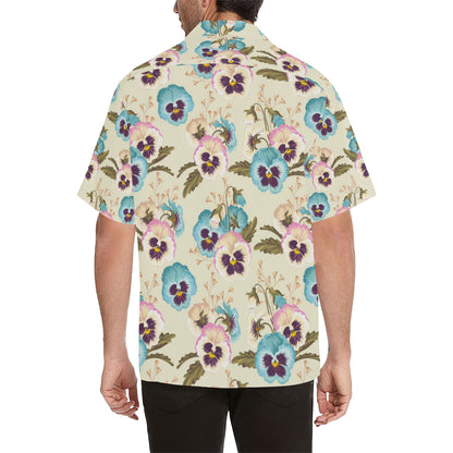 Pansy Pattern Print Design A02 Men's Hawaiian Shirt