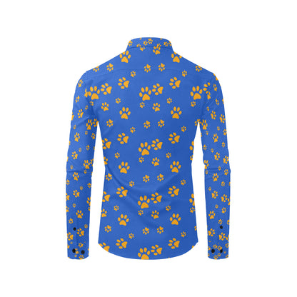 Paw Pattern Print Design A03 Men's Long Sleeve Shirt