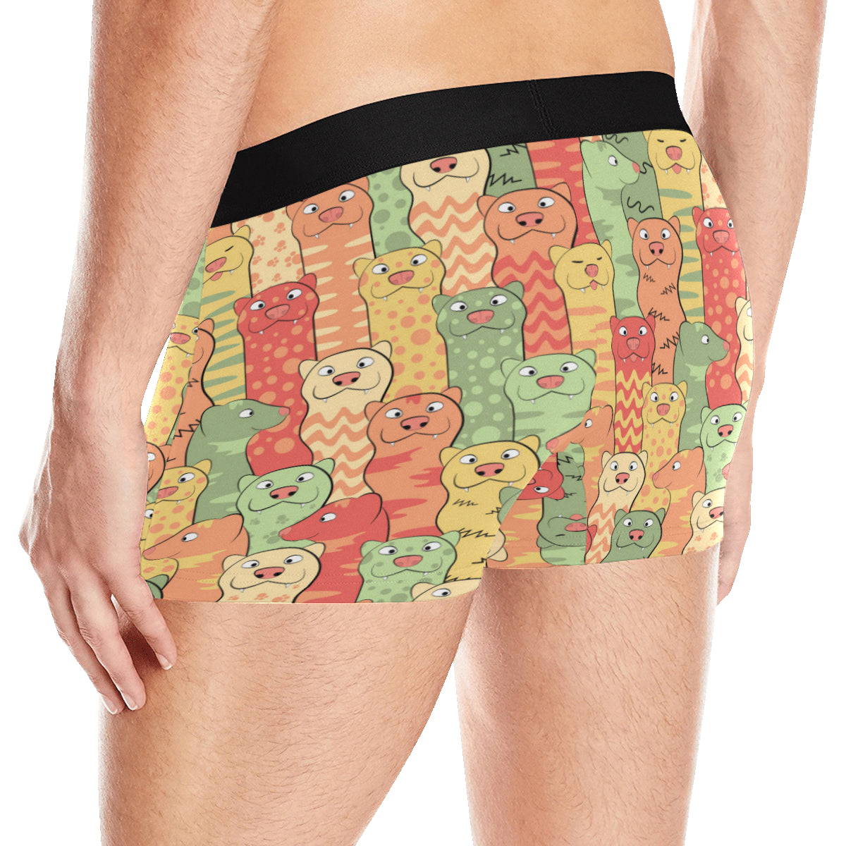 Ferret Pattern Print Design 01 Men's Boxer Briefs