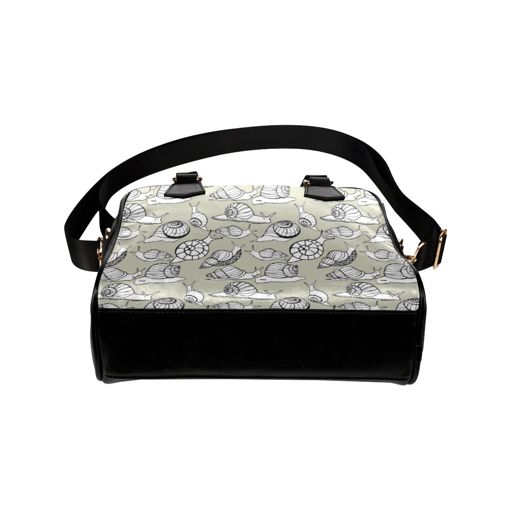 Snail Pattern Print Design 03 Shoulder Handbag