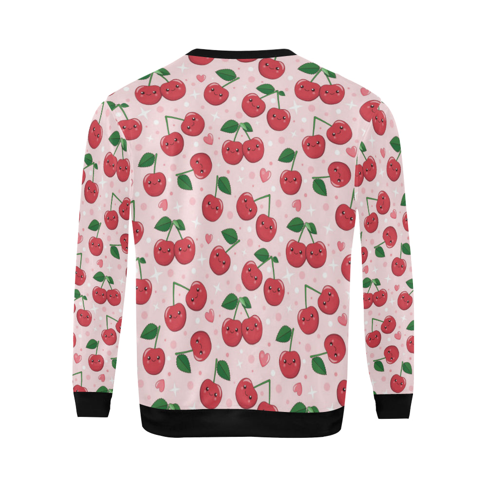 Cherry Pattern Print Design CH02 Men Long Sleeve Sweatshirt
