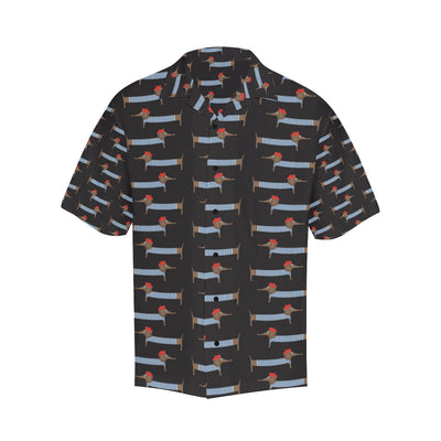 Dachshund Pattern Print Design 04 Men's Hawaiian Shirt