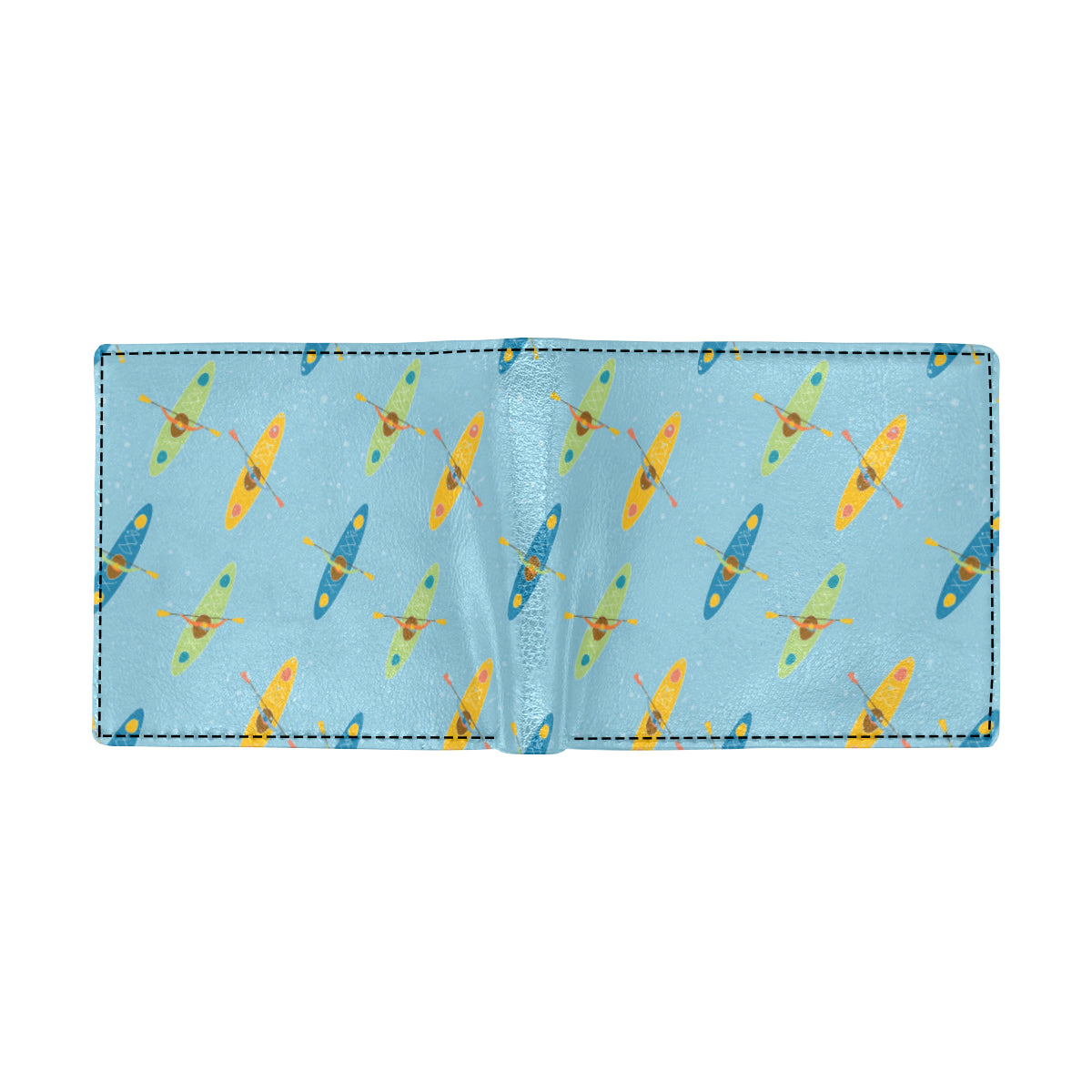 Kayak Pattern Print Design 04 Men's ID Card Wallet