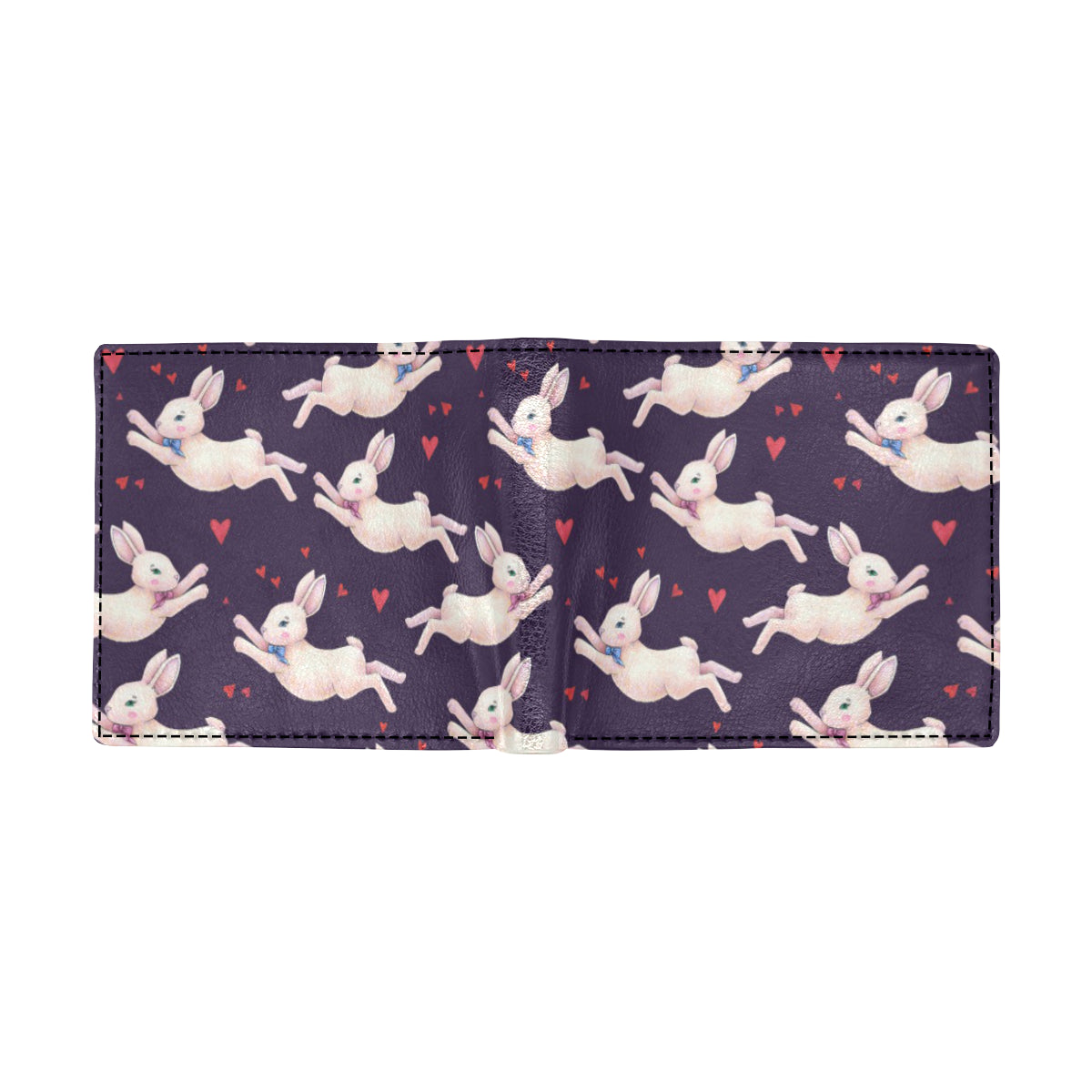 Rabbit Pattern Print Design RB016 Men's ID Card Wallet