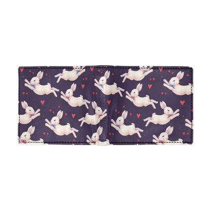 Rabbit Pattern Print Design RB016 Men's ID Card Wallet