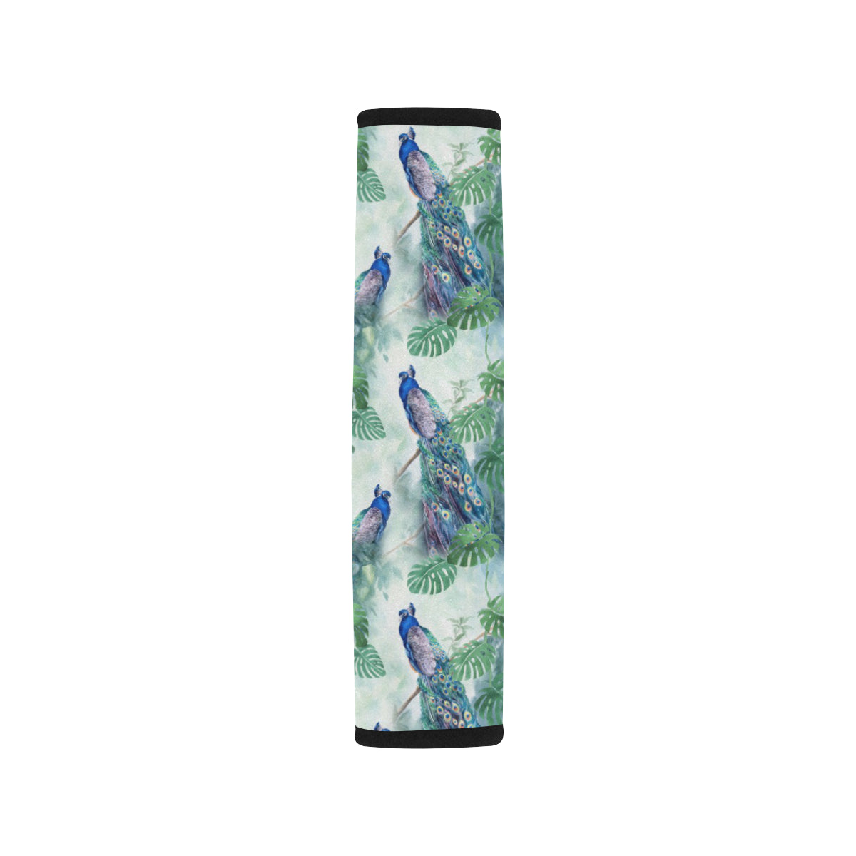 Peacock Pattern Print Design A02 Car Seat Belt Cover
