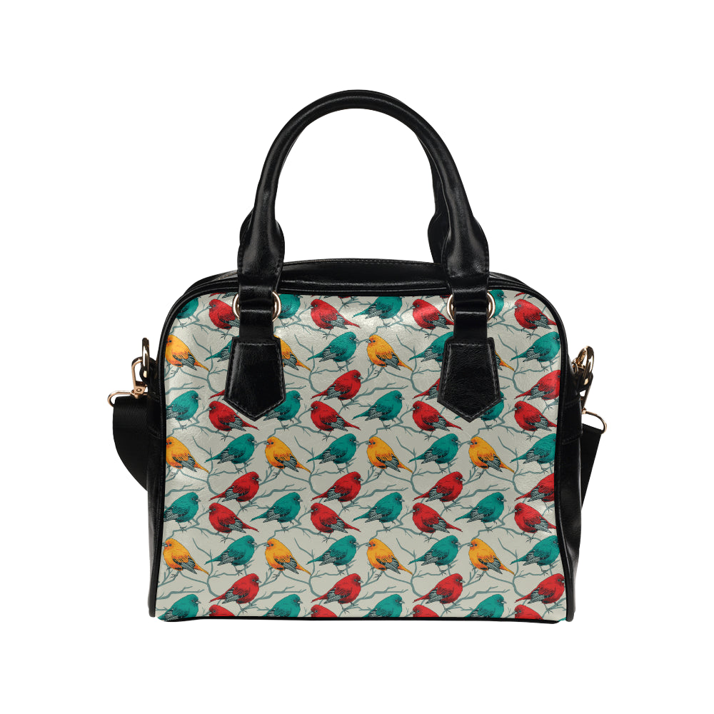 Birds Pattern Print Design 04 Shoulder Handbag